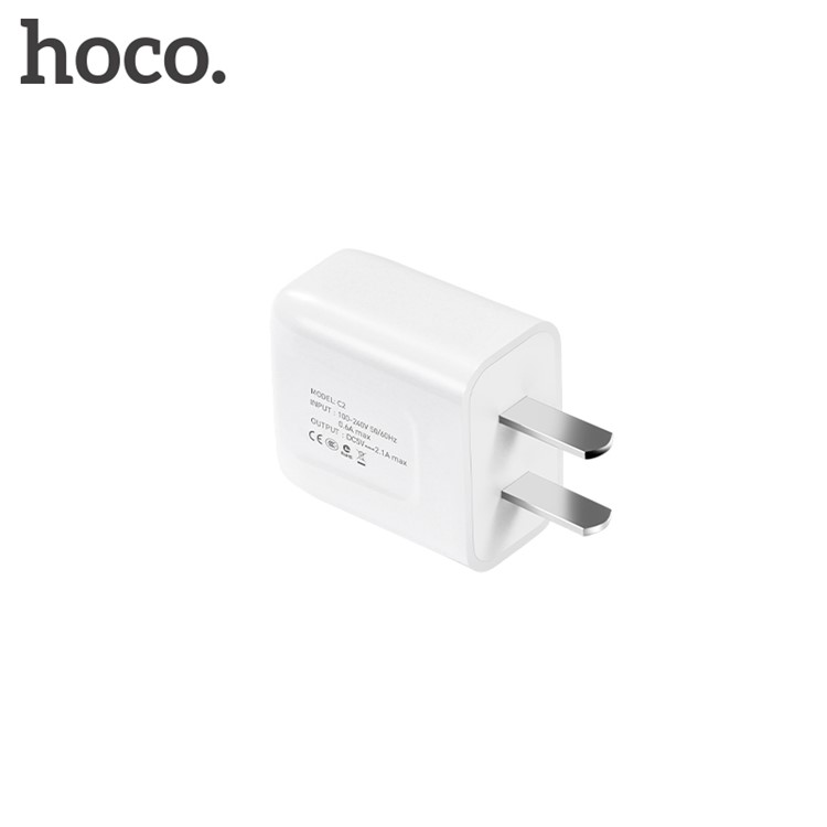 HOCO C2 5V 2.1A Wall Charger Adapter + USB Type-C Cable Kit for Samsung Huawei Sony - US Plug-4