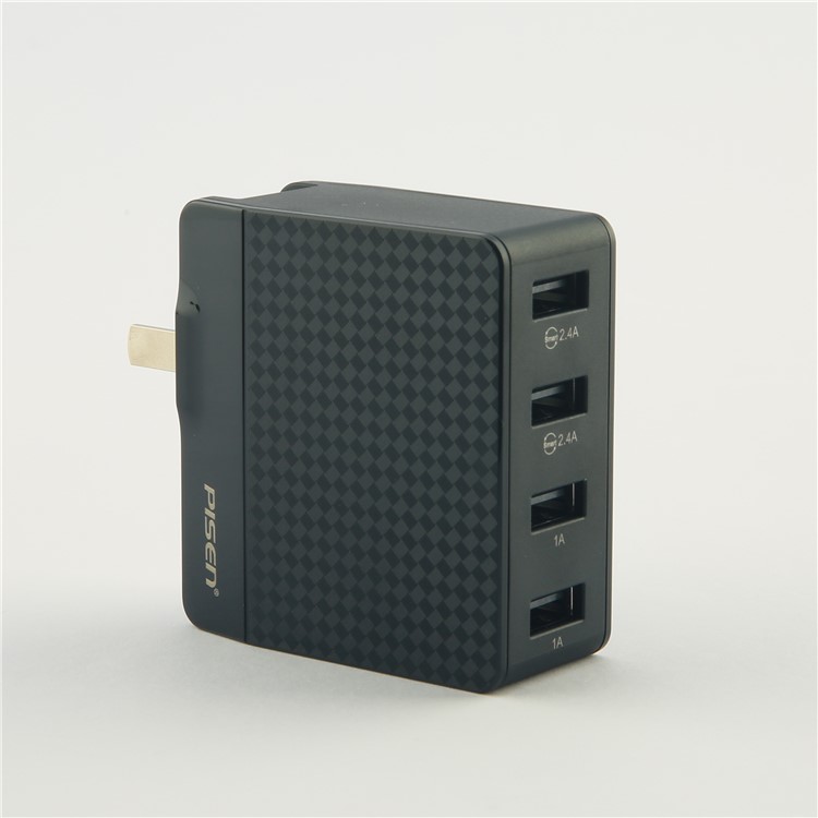 PISEN 4-Port Portable USB Charger Travel Charger Wall Charging Station Adapter-13