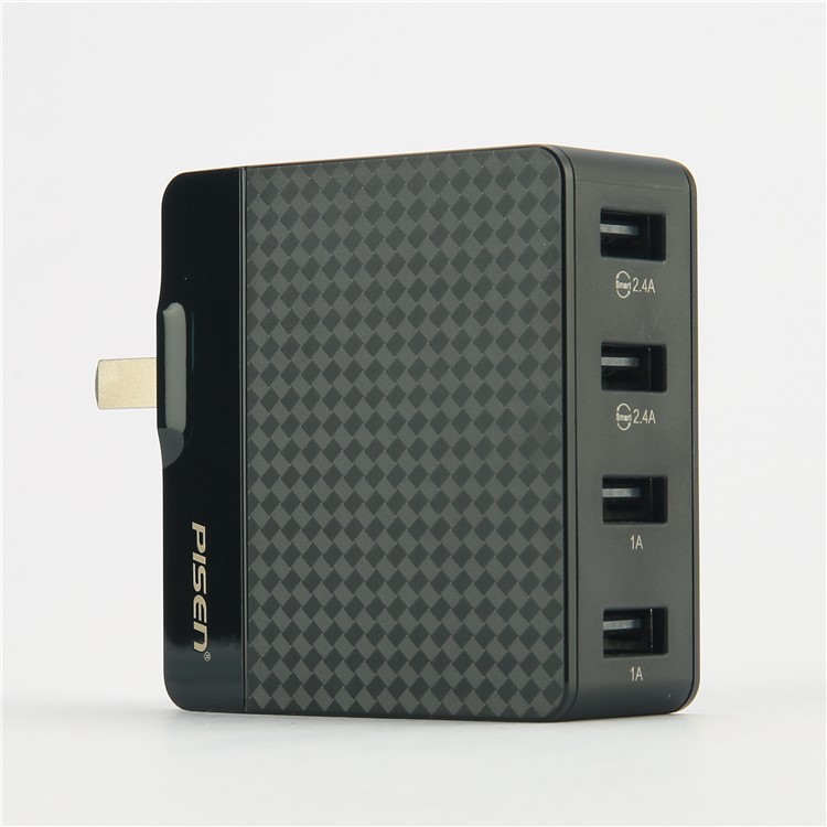 PISEN 4-Port Portable USB Charger Travel Charger Wall Charging Station Adapter-25