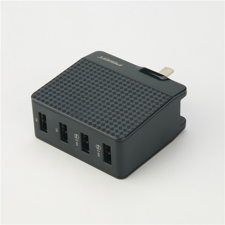 PISEN 4-Port Portable USB Charger Travel Charger Wall Charging Station Adapter-29