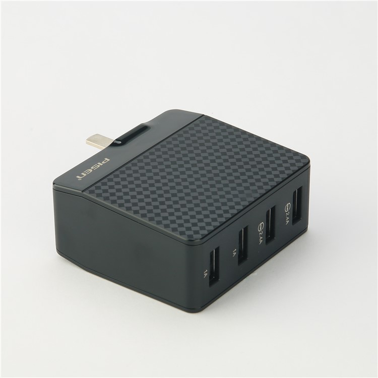 PISEN 4-Port Portable USB Charger Travel Charger Wall Charging Station Adapter-30