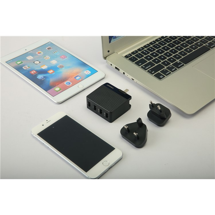 PISEN 4-Port Portable USB Charger Travel Charger Wall Charging Station Adapter-36