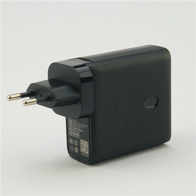 PISEN 2-in-1 Wall Travel Charger with USB-C Output 5000mAh External Battery Power Bank-34