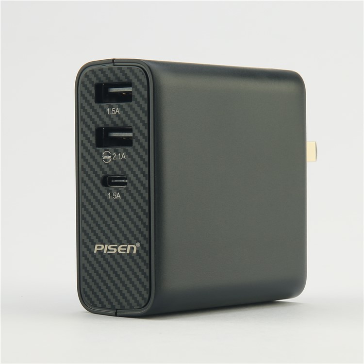 PISEN 2-in-1 Wall Travel Charger with USB-C Output 5000mAh External Battery Power Bank-73