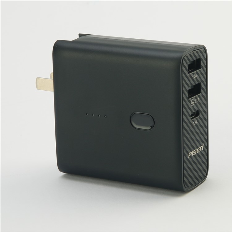 PISEN 2-in-1 Wall Travel Charger with USB-C Output 5000mAh External Battery Power Bank-76