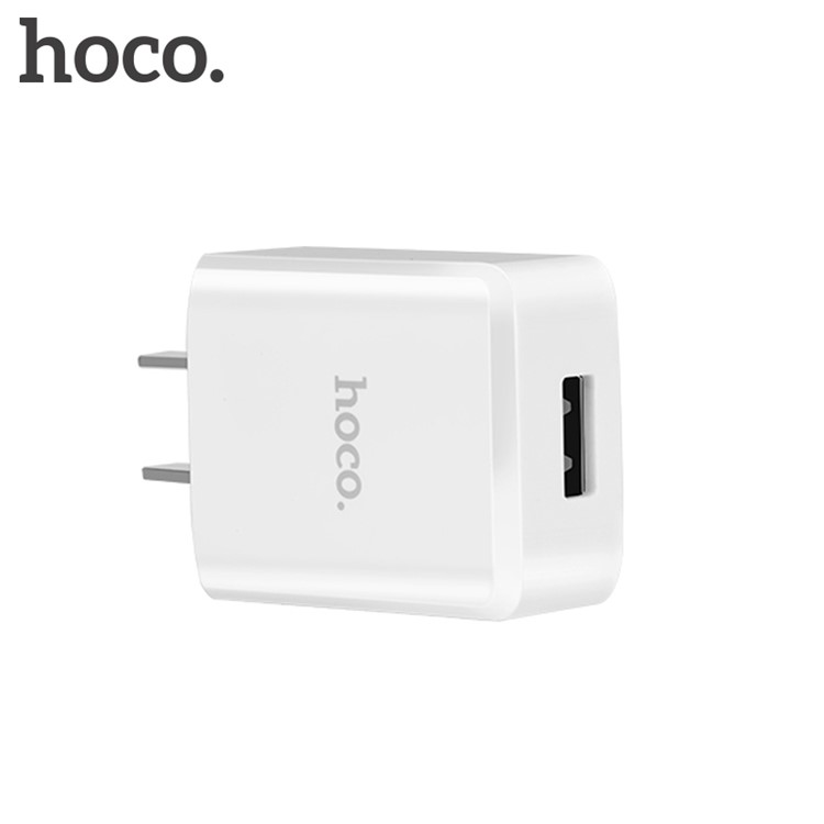 HOCO C27 5V 2A Single USB Port Wall Charger Travel Adapter for iPhone Samsung Huawei - White / CN Plug-2