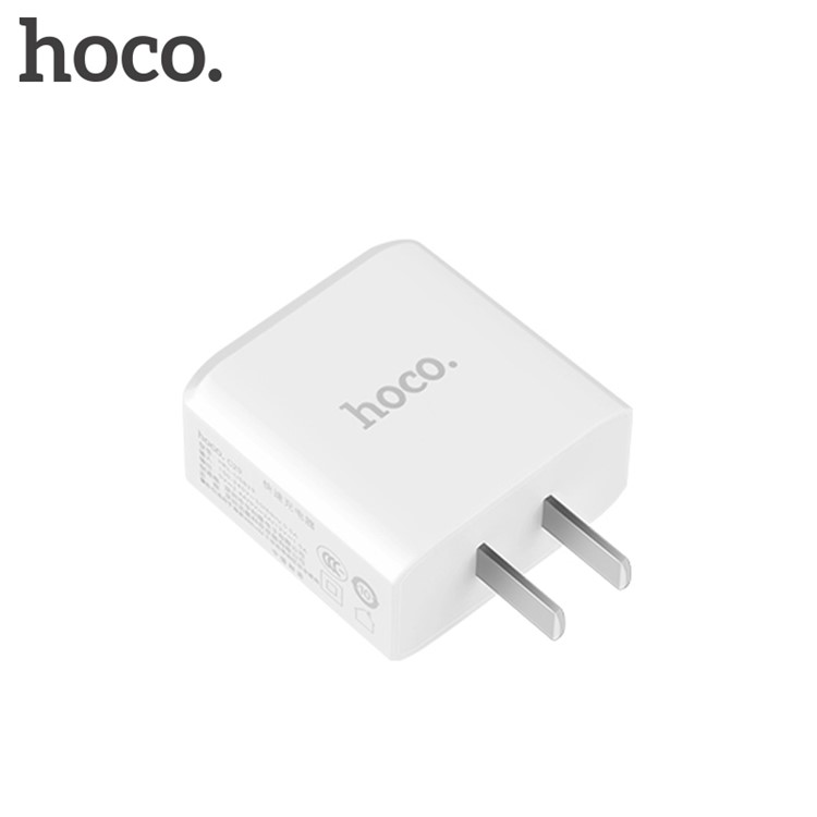 HOCO C29 Quick Charge QC3.0 Single USB Port Wall Travel Charger for LG G6 Etc. - White / CN Plug-3
