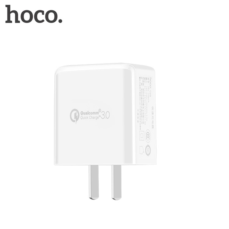 HOCO C29 Quick Charge QC3.0 Single USB Port Wall Travel Charger for LG G6 Etc. - White / CN Plug-4