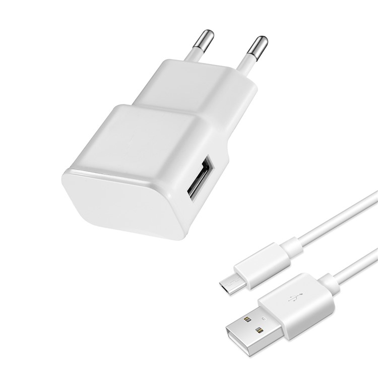 USB Travel Charger + Micro USB Data Sync Charging Cable for Huawei Xiaomi - White-2