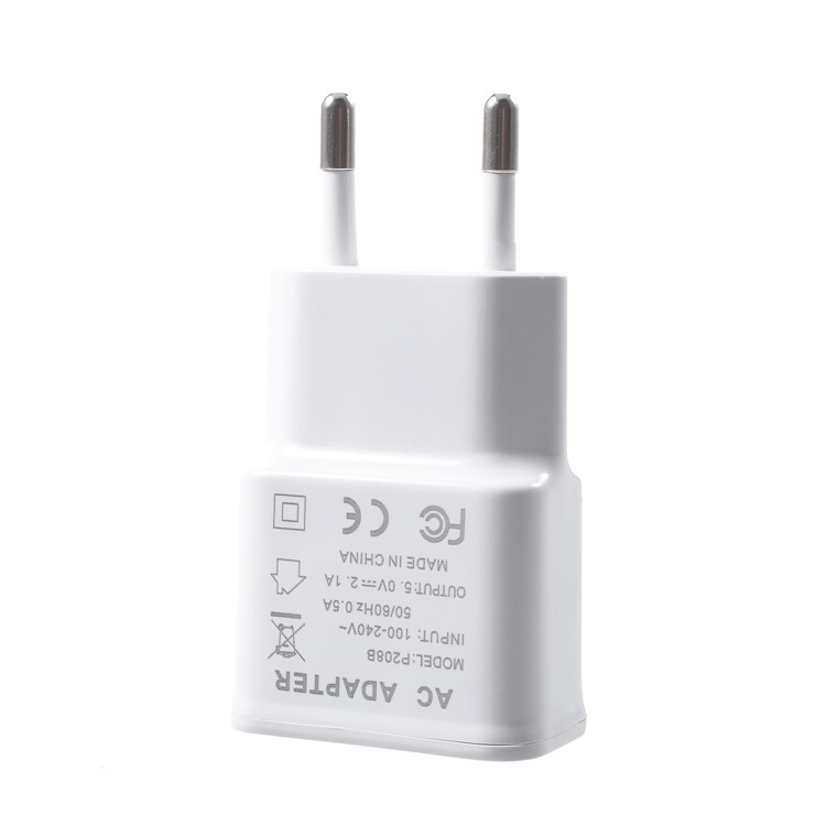 USB Wall Charger + Type C Charge Data Cord for Huawei P10 Plus / Galaxy S8 - White-4