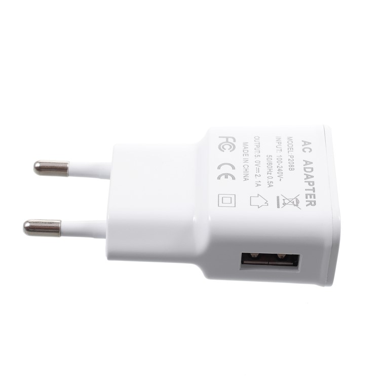 USB Wall Charger + Type C Charge Data Cord for Huawei P10 Plus / Galaxy S8 - White-6