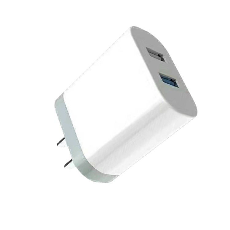 Dual USB Port Travel Adapter Wall Charger for iPhone iPad Samsung Etc. - CN Plug / White-2