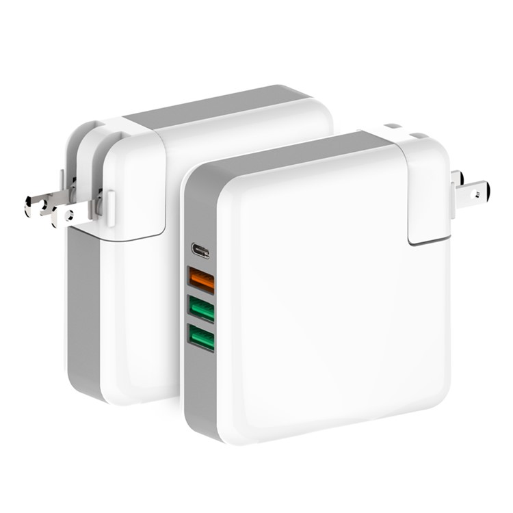 61W Multi-port Quick Charge 3.0 PD Type C Power Delivery Travel Charger - US Plug-1