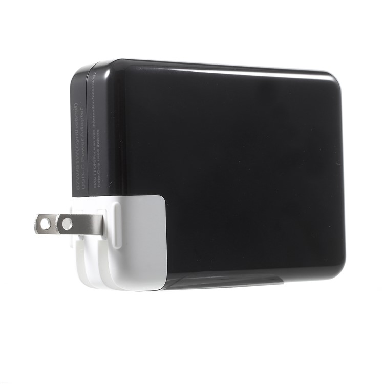 61W/87W Dual USB Port + Type-C PD Port Power Charger for MacBook Pro etc. - Black/US Plug-2