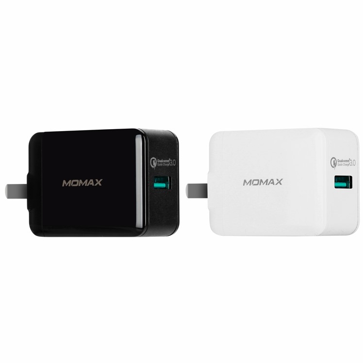 MOMAX 18W Quick Charge QC 3.0 USB Wall Travel Charger for iPhone Samsung Huawei - Black-10