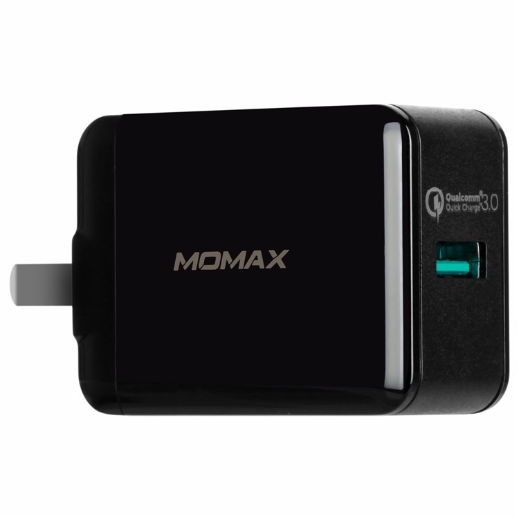 MOMAX 18W Quick Charge QC 3.0 USB Wall Travel Charger for iPhone Samsung Huawei - Black-4