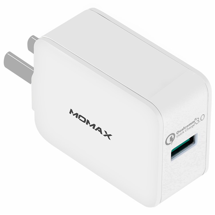 MOMAX USB Charger Quick Charge 3.0 18W Rapid Wall Charger Adapter for iPhone Samsung Huawei - White-1