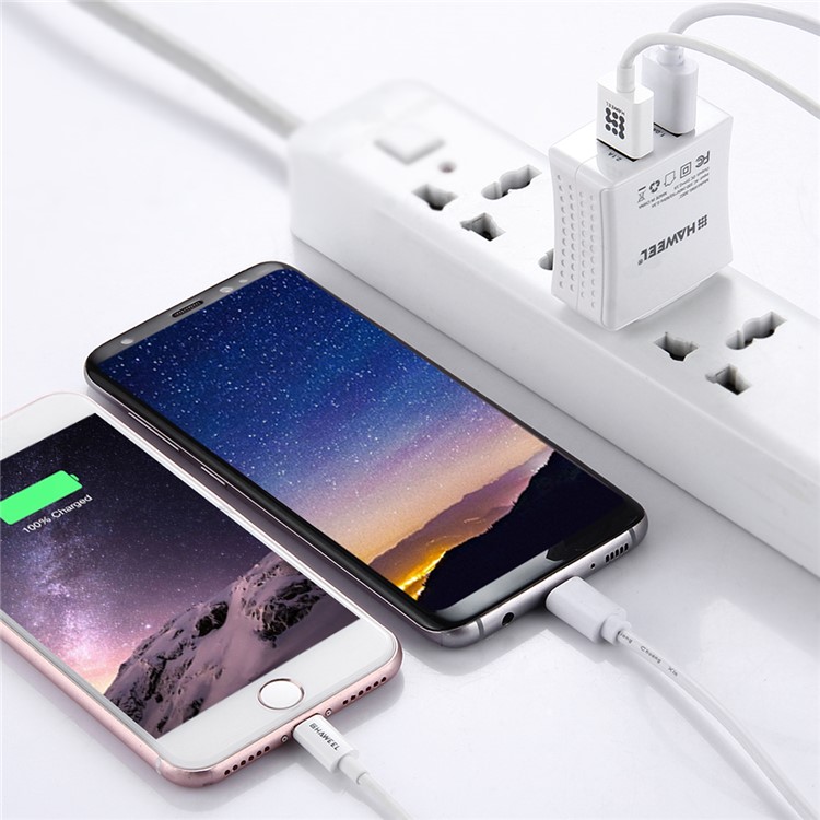 HAWEEL HWL-3002 2.1A+1A Dual USB Travel Wall Charger (CE/RoHS Certificate) - US Plug-11