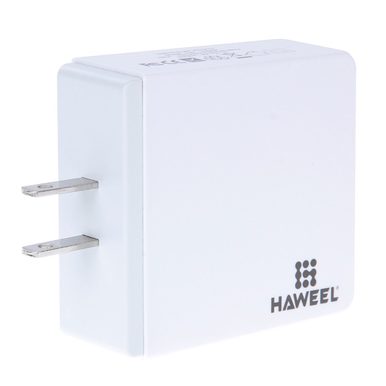 HAWEEL HWL-3300W 3.1A 4-Port USB Travel Wall Charger Adapter (CE/RoHS Certificate) - US Plug-2