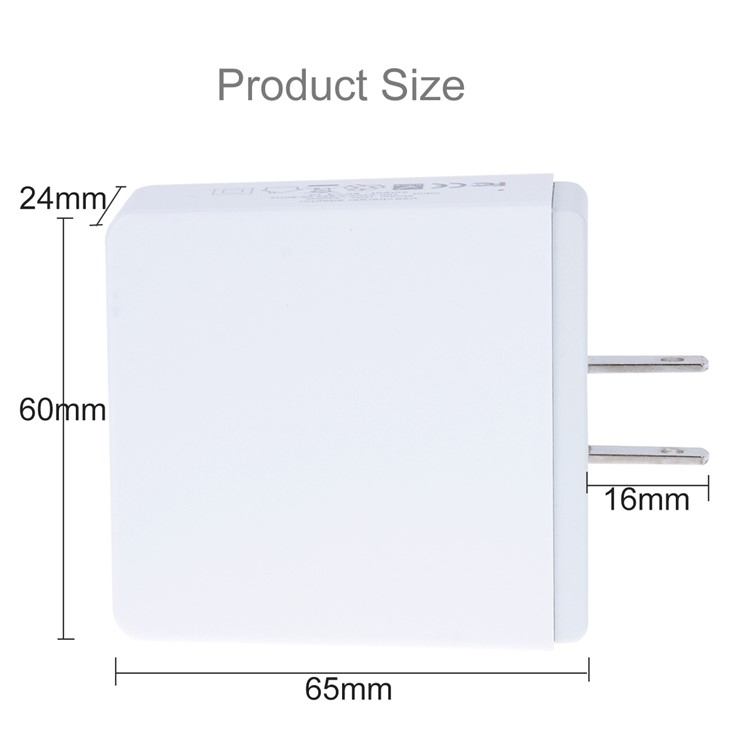 HAWEEL HWL-3300W 3.1A 4-Port USB Travel Wall Charger Adapter (CE/RoHS Certificate) - US Plug-7