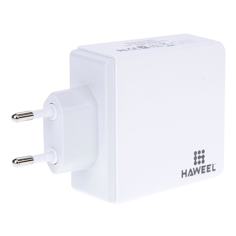 HAWEEL HWL-3301W 4 USB Ports 3.1A Travel Wall Charger Adapter (CE/RoHS Certificate) - EU Plug-2