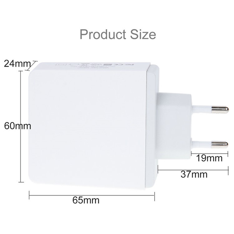 HAWEEL HWL-3301W 4 USB Ports 3.1A Travel Wall Charger Adapter (CE/RoHS Certificate) - EU Plug-6