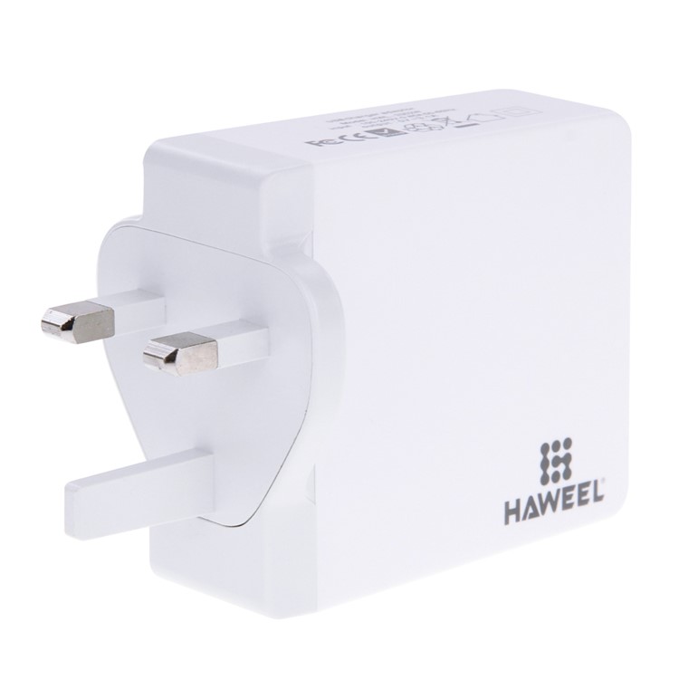 HAWEEL HWL-3302W 3.1A 4 USB Ports Travel Wall Charger (CE/RoHS Certificate) - UK Plug-2