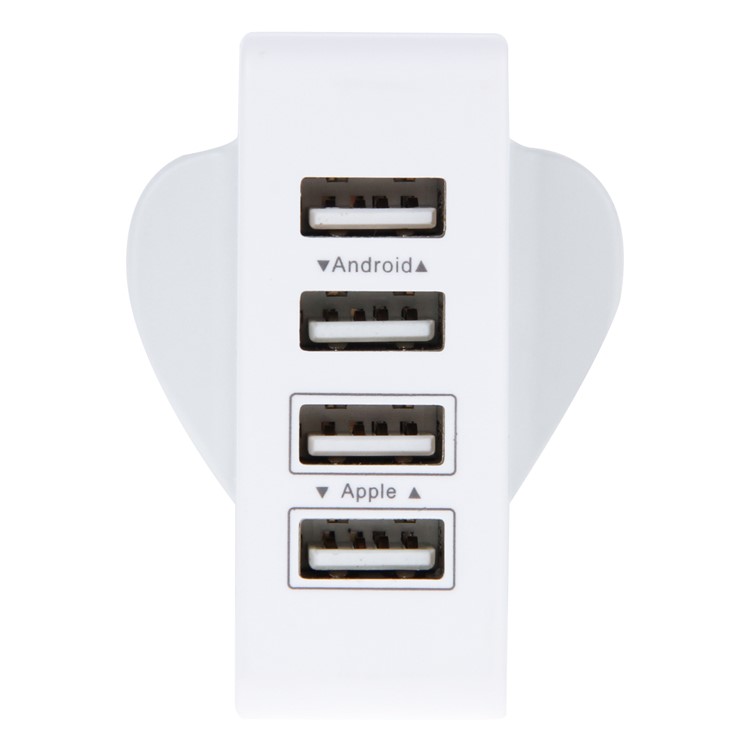 HAWEEL HWL-3302W 3.1A 4 USB Ports Travel Wall Charger (CE/RoHS Certificate) - UK Plug-4