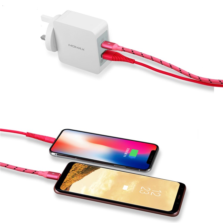 MOMAX Portable 48W PD Type-C + Quick Charge 3.0 USB Port Travel Wall Charger - UK Plug / White-7