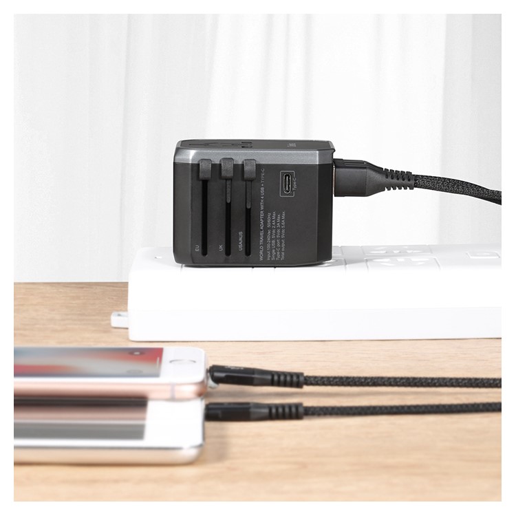 BENKS A29 Universal USB Type C Output Wall Charger with LED Indicator Light and 4 Plugs-7