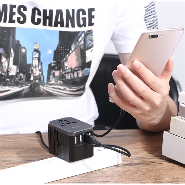 BENKS A29 Universal USB Type C Output Wall Charger with LED Indicator Light and 4 Plugs-9