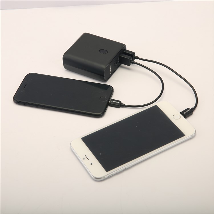 PISEN PowerCombo 2-in-1 Wall Charger + 5000mAh Power Bank with Dual USB and Type C Port - Black-19