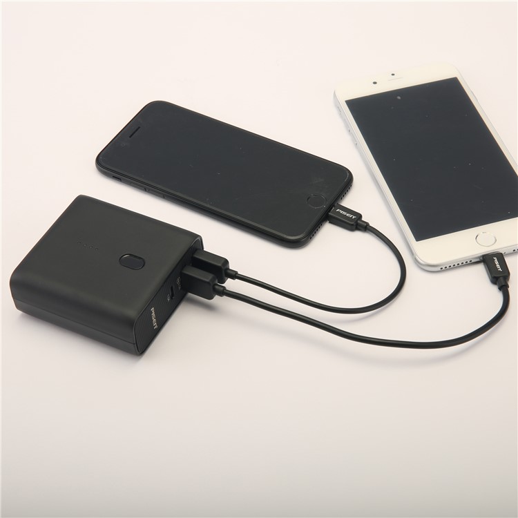PISEN PowerCombo 2-in-1 Wall Charger + 5000mAh Power Bank with Dual USB and Type C Port - Black-20