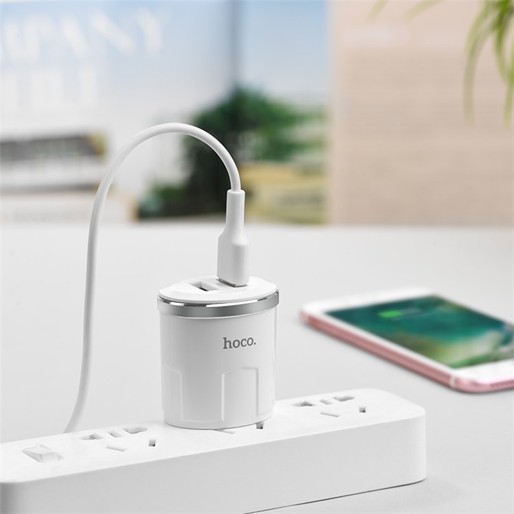 HOCO C38 Thunder Power Dual Port USB Wall Charger Adapter - US Plug-11
