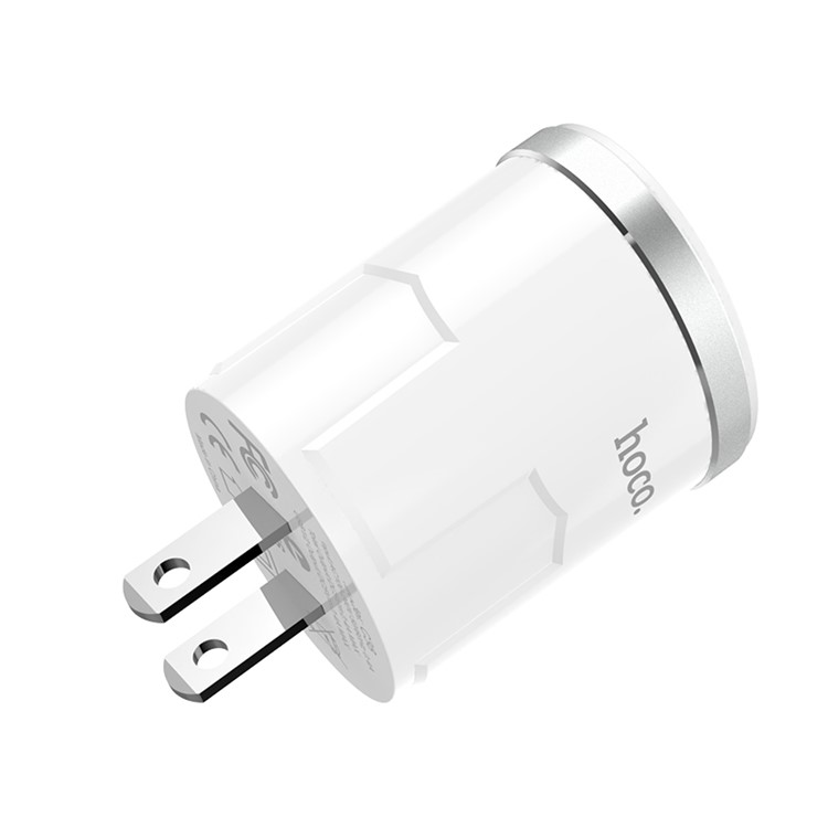 HOCO C38 Thunder Power Dual Port USB Wall Charger Adapter - US Plug-2