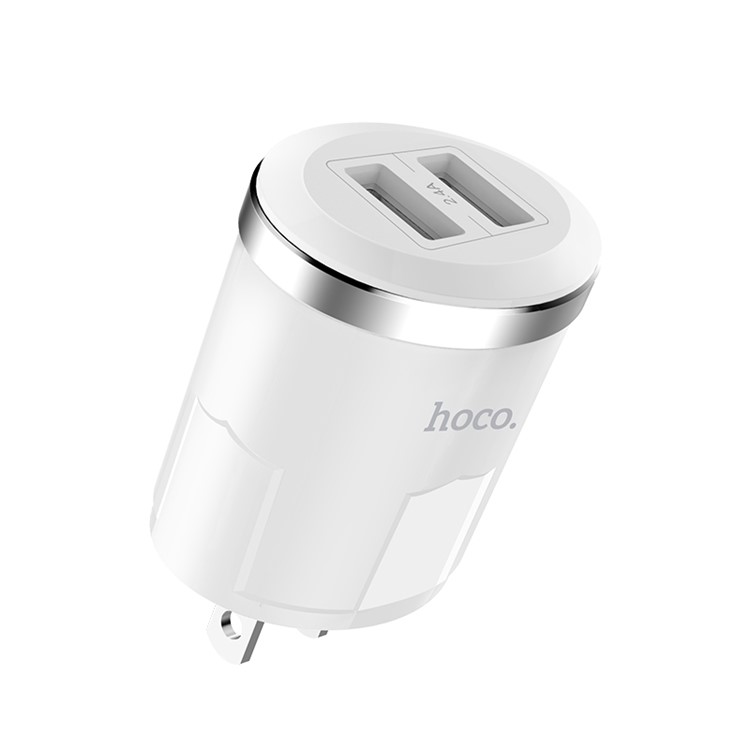 HOCO C38 Thunder Power Dual Port USB Wall Charger Adapter - US Plug-4