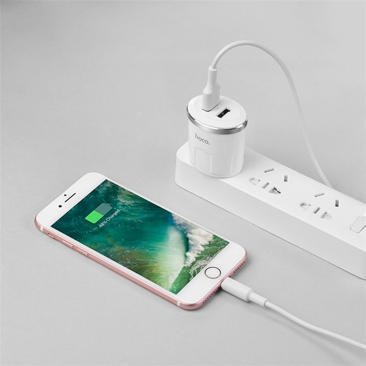 HOCO C38 Thunder Power Dual Port USB Wall Charger Adapter - US Plug-9