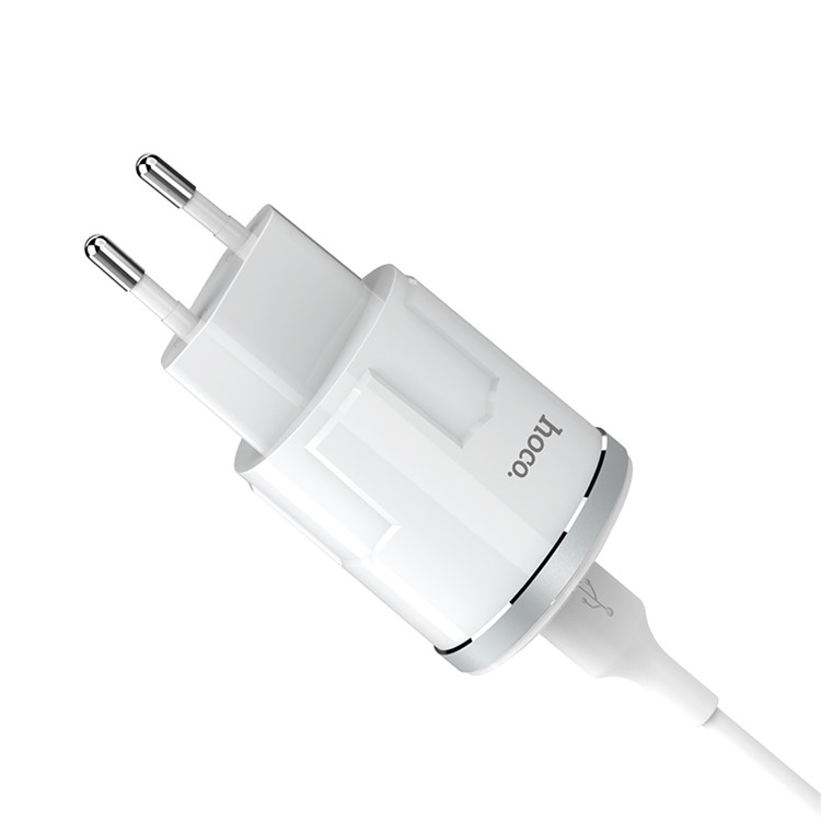 HOCO C37A Thunder Power Single Port USB Wall Charger + Type C Data Sync Charge Cable - EU Plug-3