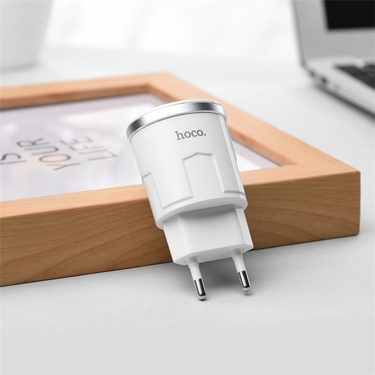 HOCO C37A Thunder Power Single Port USB Wall Charger + Type C Data Sync Charge Cable - EU Plug-9