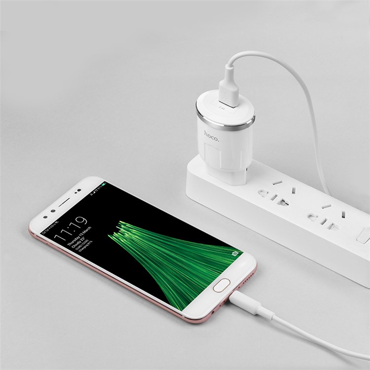 HOCO C37A Thunder Power Charger Set Micro USB Cable + Single USB Wall Charger - EU Plug-9