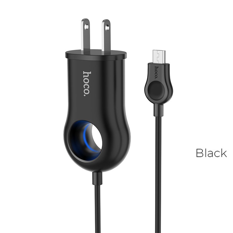 HOCO C44 Plentiful Wall Charger with Micro USB Cable (US Plug)-2