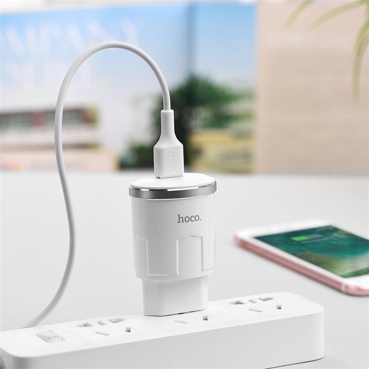 HOCO C37A Thunder Power Single Port USB Wall Charger Adapter - EU Plug-10
