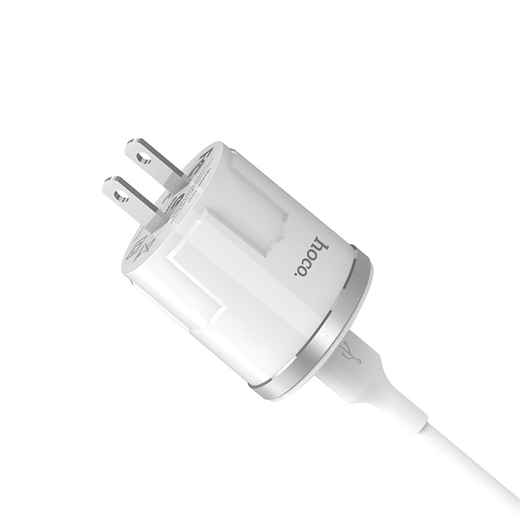 HOCO C37 Thunder Power Charger Set Micro USB Cable + Single USB Wall Charger - US Plug-2