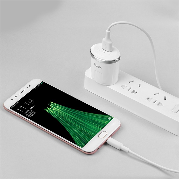 HOCO C37 Thunder Power Charger Set Micro USB Cable + Single USB Wall Charger - US Plug-9