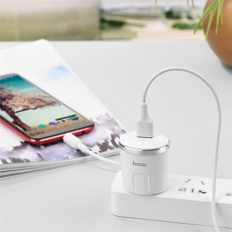 HOCO C37 Thunder Power Single USB Wall Charger - US Plug-10