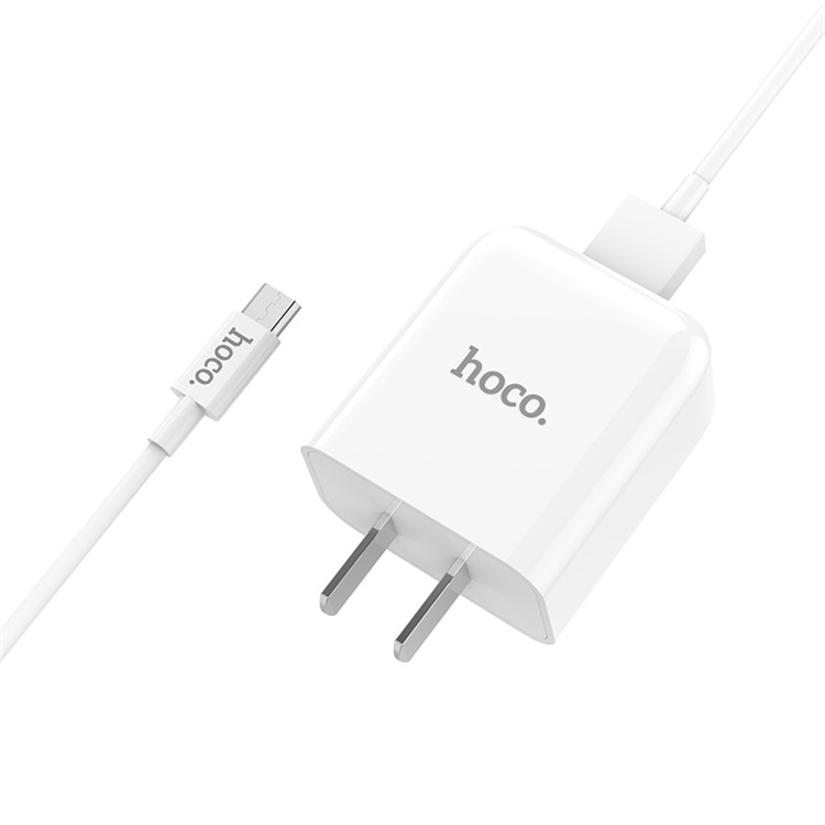 HOCO C49 Cool Treasure Single USB Port Wall Charger Adapter with Micro USB Cable Kit for Samsung Huawei Sony (US Plug)-3