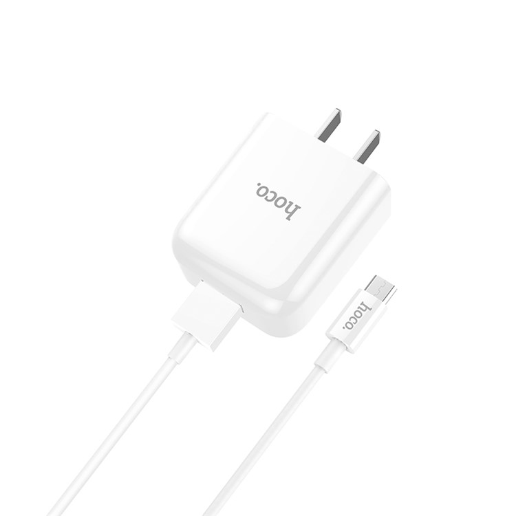 HOCO C49 Cool Treasure Single USB Port Wall Charger Adapter with Micro USB Cable Kit for Samsung Huawei Sony (US Plug)-5