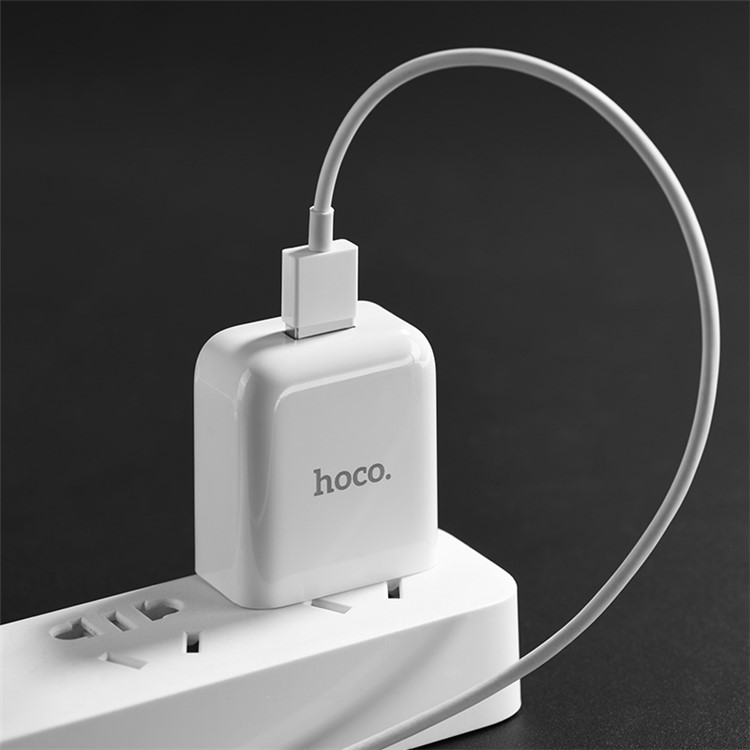 HOCO C49 Cool Treasure Single USB Port Wall Charger Adapter with Micro USB Cable Kit for Samsung Huawei Sony (US Plug)-7
