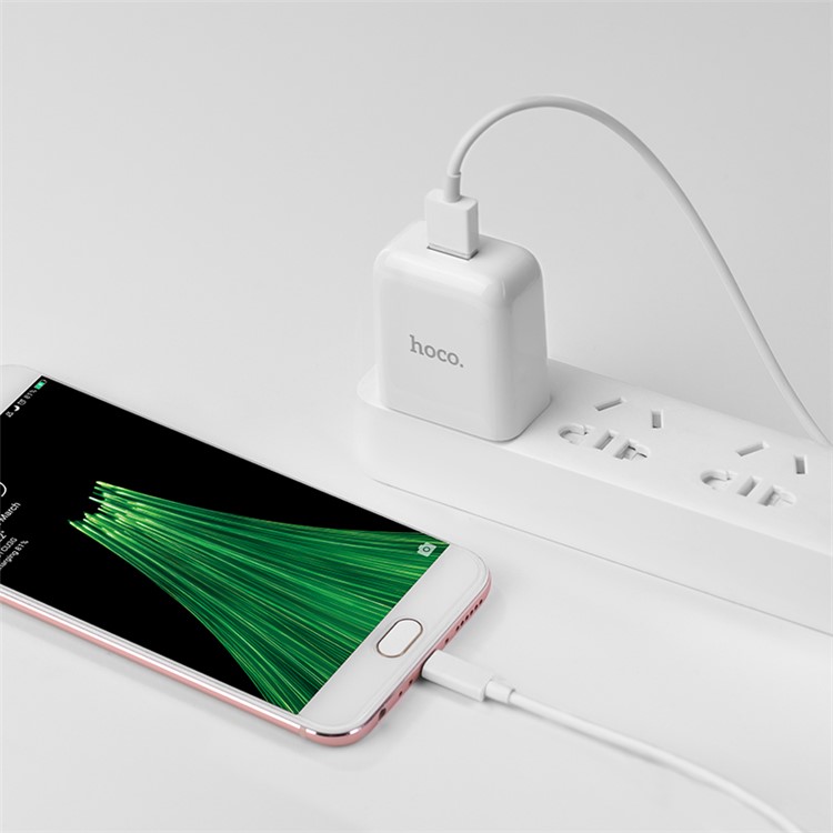 HOCO C49 Cool Treasure Single USB Port Wall Charger Adapter with Micro USB Cable Kit for Samsung Huawei Sony (US Plug)-8