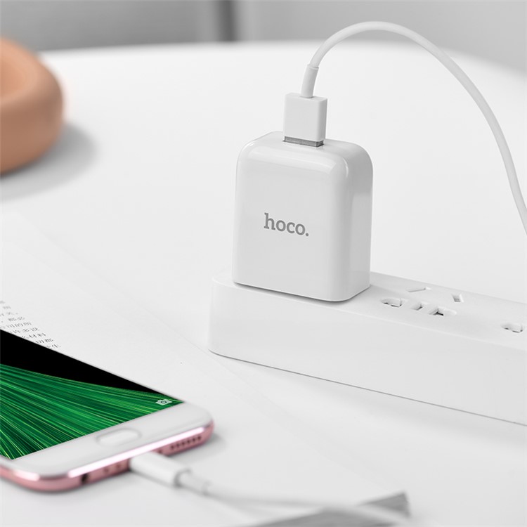 HOCO C49 Cool Treasure Single USB Port Wall Charger Adapter with Micro USB Cable Kit for Samsung Huawei Sony (US Plug)-9